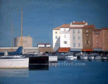 Dockscape Painting - yxf004dC impressionism marine seascape